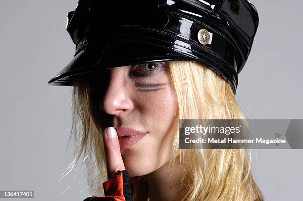 Angela Gossow of Swedish melodic death metal band Arch Enemy, during a portrait shoot on February 25, 2008.