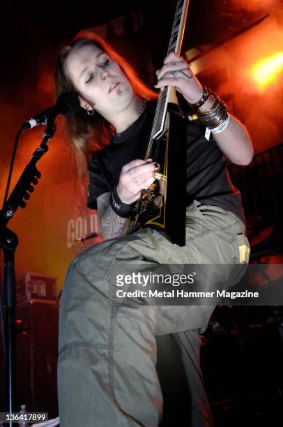 Alexi Laiho of Finnish heavy metal band Children of Bodom, live on stage at the Metal Hammer Golden God Awards, June 16 IndigO2.
