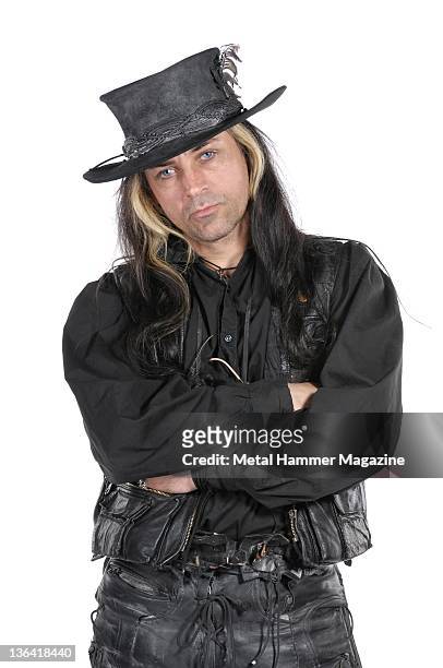 Carl McCoy of English gothic rock band Fields of the Nephilim, during a portrait shoot on May 23, 2008.