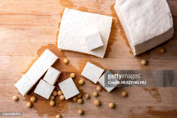 top view of tofu with soy bean - tofu stock pictures, royalty-free photos & images