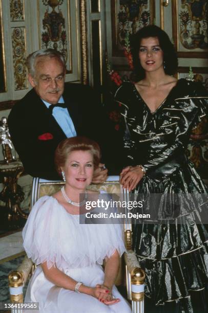 Prince Rainier and Princess Grace of Monaco celebrate their 25th wedding anniversary with daugher Princess Caroline.