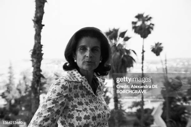 Leah Rabin, femme du 1er ministre Yitzhak Rabin, à Jérusalem en juin 1974, Israël