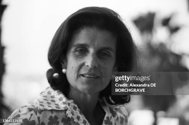 Leah Rabin, femme du 1er ministre Yitzhak Rabin, à Jérusalem en juin 1974, Israël