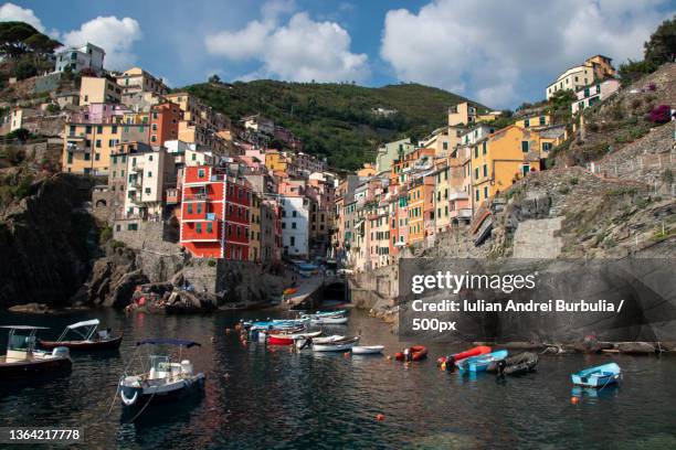 panoramic view of sea and buildings against sky,case sparse ridarolo,italy - iulian andrei fotografías e imágenes de stock