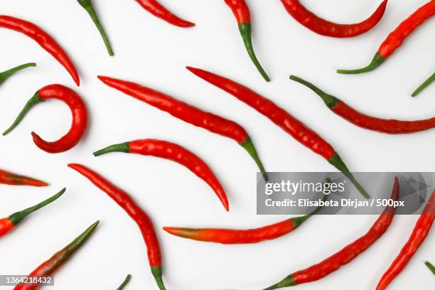 hot red chili isolated on paper background - pimenta de caiena imagens e fotografias de stock