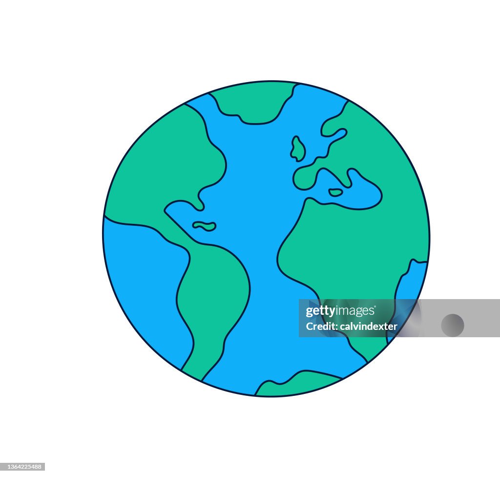 Earth Cartoon Drawing High-Res Vector Graphic - Getty Images