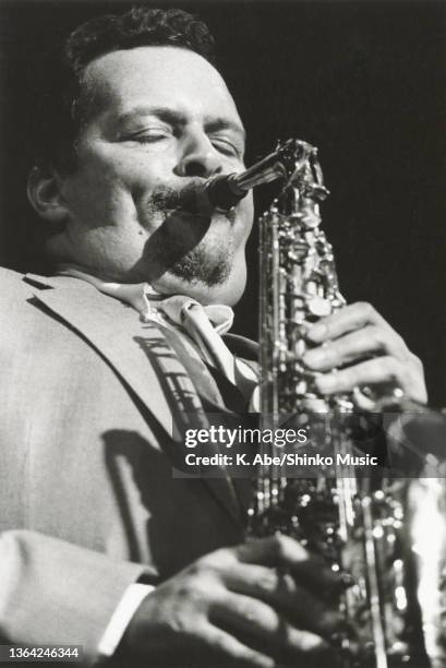 Jackie McLean plays alto saxophone, Tokyo, Japan, circa 1970s.