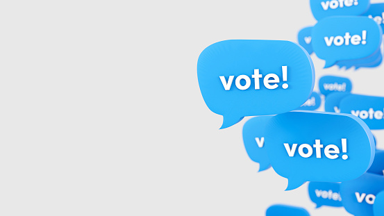 Vote Social Media Speech Bubbles