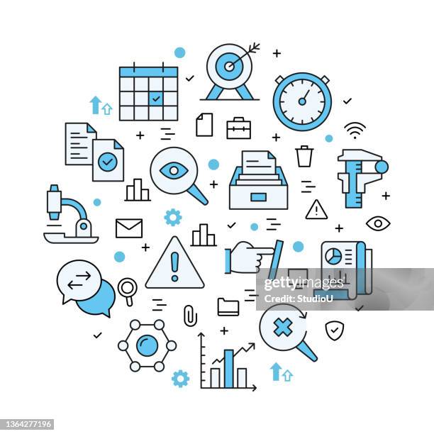 assessment icon pattern - feedback-loop-infographic stock illustrations
