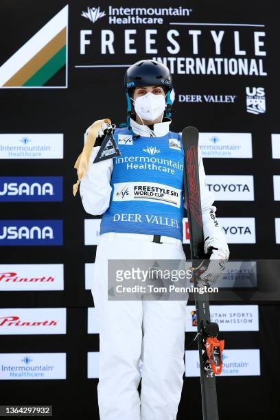 Laura Peel of Team Australia celebrates after winning the Women's Aerials Final during the Intermountain Healthcare Freestyle International Ski World...