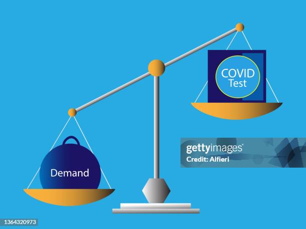 covid test demand - spread germs stock illustrations