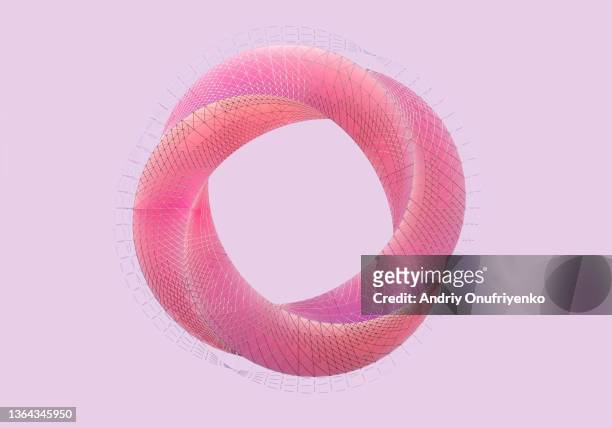 circular twisted loop shape - twisted imagens e fotografias de stock