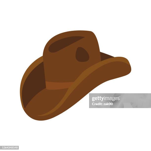 stockillustraties, clipart, cartoons en iconen met cowboy hat - hoofdtooi