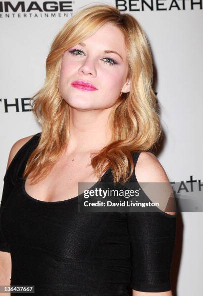 Actress Courtney Hope attends the premiere of "Beneath The Darkness