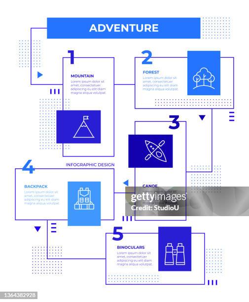 adventure infographic template - journey stock illustrations