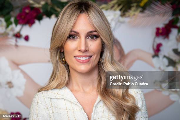 Spanish singer Edurne presents her new album 'Catarsis Deluxe' at the Cool Rooms Hotel on January 13, 2022 in Madrid, Spain.
