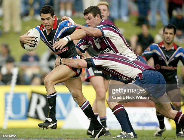 Brent Webb of the Warriors in action during the round 25 NRL match between the Northern Eagles and the New Zealand Warriors played at Brookvale Oval,...