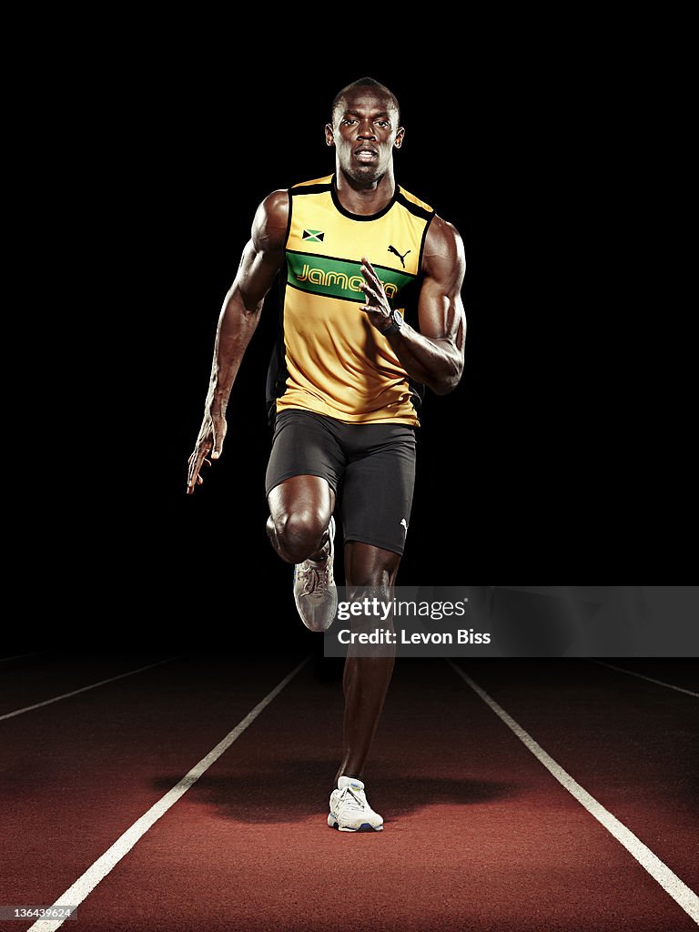 Bolt Sprinter World record sprinter Usain Bolt is photographed for the Sunday Times ...
