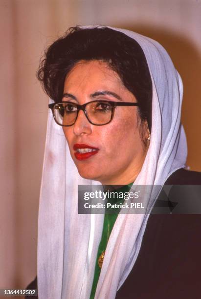 La présidente du pakistant Benazir Bhutto, le 20 avril 1994.