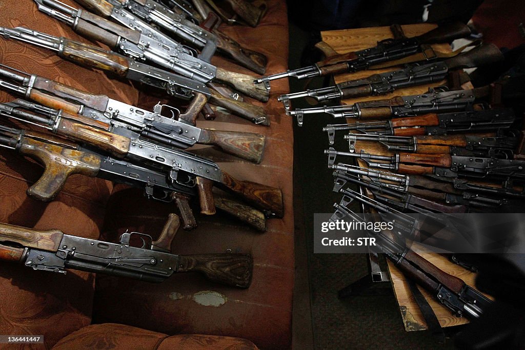 AK-47 weapons seized from two Britons al