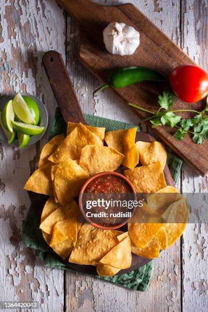 restaurant style salsa - salsa sauce stock pictures, royalty-free photos & images