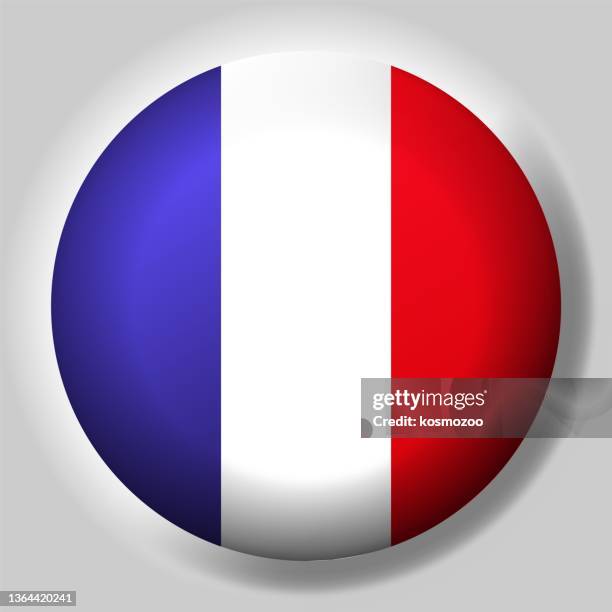 flag of france button - campaign button stock illustrations