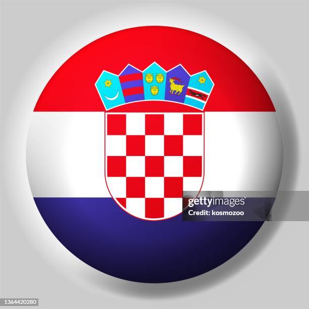 schaltfläche "flagge kroatiens" - croatian flag stock-grafiken, -clipart, -cartoons und -symbole