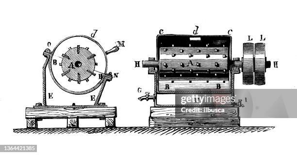 antike illustration der industrie, technologie und handwerkskunst des 19. jahrhunderts: naturkautschukindustrie - kautschukbaum stock-grafiken, -clipart, -cartoons und -symbole