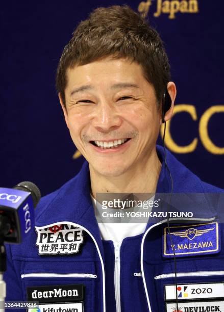 Homme d'affaires japonais Yusaku Maezawa le 7 janvier 2022 à Tokyo.