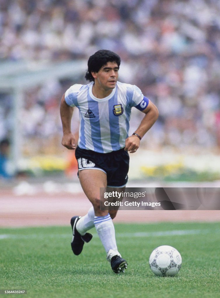 Diego Maradona Argentina v South Korea 1986 FIFA World Cu