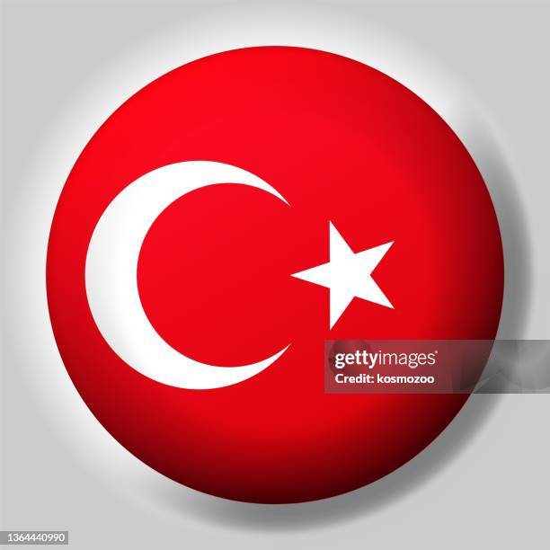 ilustraciones, imágenes clip art, dibujos animados e iconos de stock de botón bandera de turquía - bandera turca