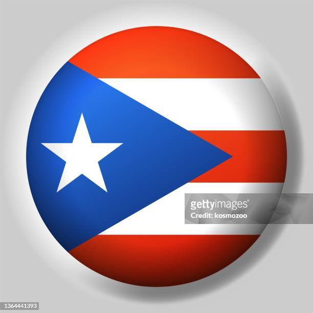flag of puerto rico button - campaign button stock illustrations