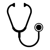 Stethoscope icon vector. Stethoscope icon for medical design.