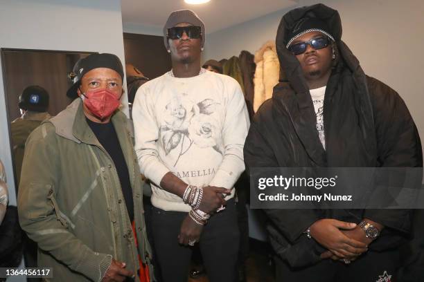 Kevin Liles, Young Thug and Gunna attends DS4EVER at Irving Plaza on January 12, 2022 in New York City.