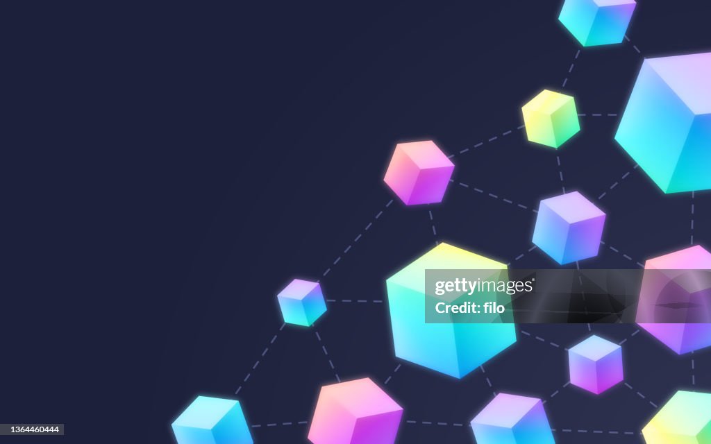 Blockchain Cryptocurrency NFT Background