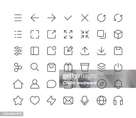 User Interface Web Page Mobile App Thin Line Icons Editable Stroke User Interface Web Page Mobile App Thin Line Icons Editable Stroke