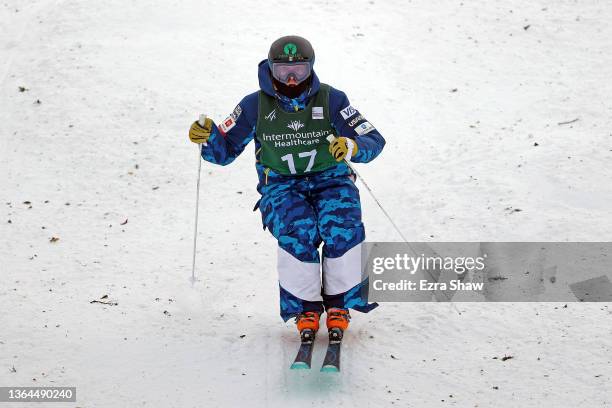 Bradley Wilson of Team USA takes a run for the Men's Mogul Finals during the Intermountain Healthcare Freestyle International Ski World Cup at Deer...