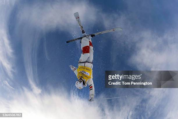Mikael Kingsbury of Team Canada takes a run for the Men's Mogul Training during the Intermountain Healthcare Freestyle International Ski World Cup at...