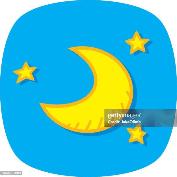 moon and stars doodle 1 - moon eclipse stock illustrations