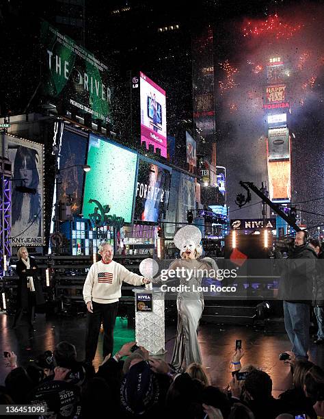 New York, 12/31/11 - The legendary Dick Clark, celebrating 40 years of ringing in the New Year on the Walt Disney Television via Getty Images...