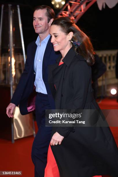 James Matthews and Pippa Middleton attend Cirque du Soleil's "LUZIA" premiere at Royal Albert Hall on January 13, 2022 in London, England.