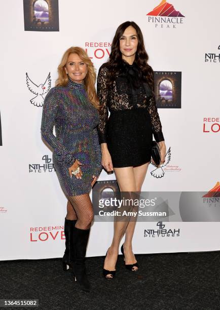 Roma Downey and Famke Janssen attend the Los Angeles special screening of Universal's "Redeeming Love" at Directors Guild of America on January 13,...