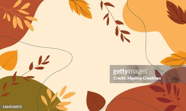 autumn leaves abstract background - horizontal falls stock illustrations