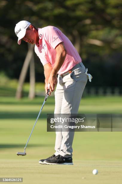 Charles Howell III of the United States on the eighth green during the first round of the Sony Open in Hawaii at Waialae Country Club on January 13,...