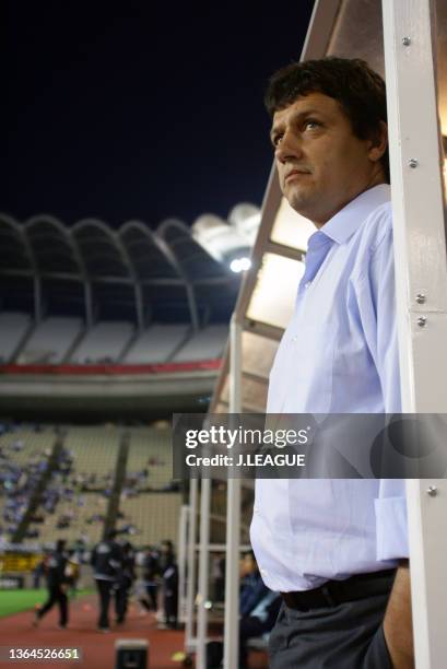 Head coach Adilson Batista of Jubilo Iwata is seen prior to the J.League J1 match between Kashima Antlers and Jubilo Iwata at Kashima Soccer Stadium...