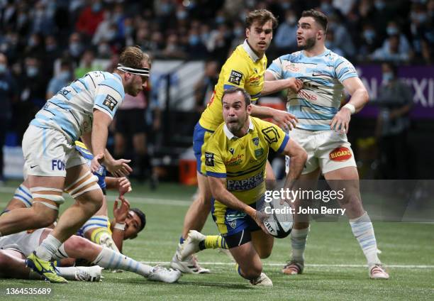 Morgan Parra of Clermont during the Top 14 rugby match between Racing 92 and ASM Clermont Auvergne at the Paris La Defense Arena on January 8, 2022...