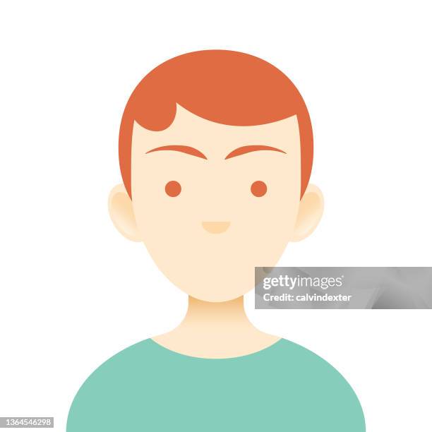 ilustrações, clipart, desenhos animados e ícones de avatar de jovem adulto - blank expression