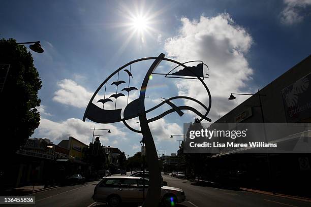 General view of Toowoomba central business district as seen on January 6, 2012 in Toowoomba, Australia. January 10 marks the one year anniversary of...