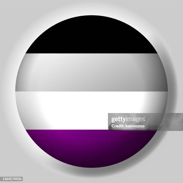 flag of asexual button - crystal ball isolated stock illustrations