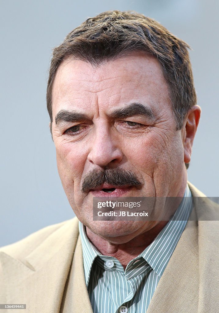 Tom Selleck is seen at The Grove on January 5, 2012 in Los Angeles ...